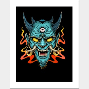 Japanese Tattoo Demon Art Posters and Art